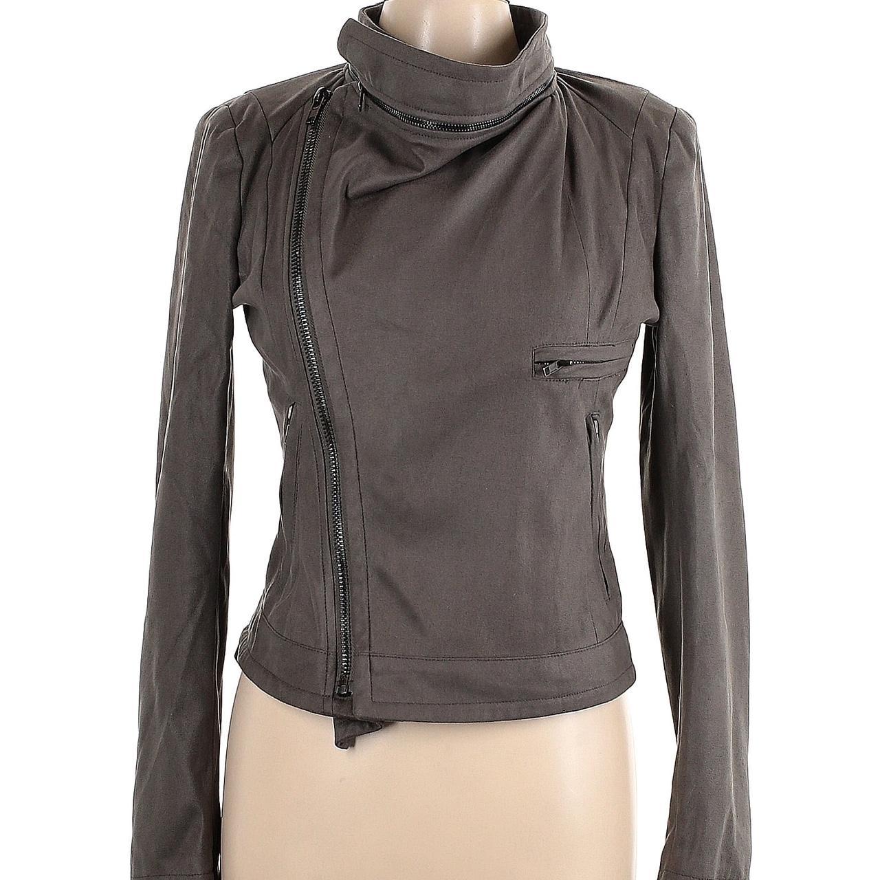 Women's Jacket - Grey/Brown - S – Ark & Co Suede Motor Jacket Ark …