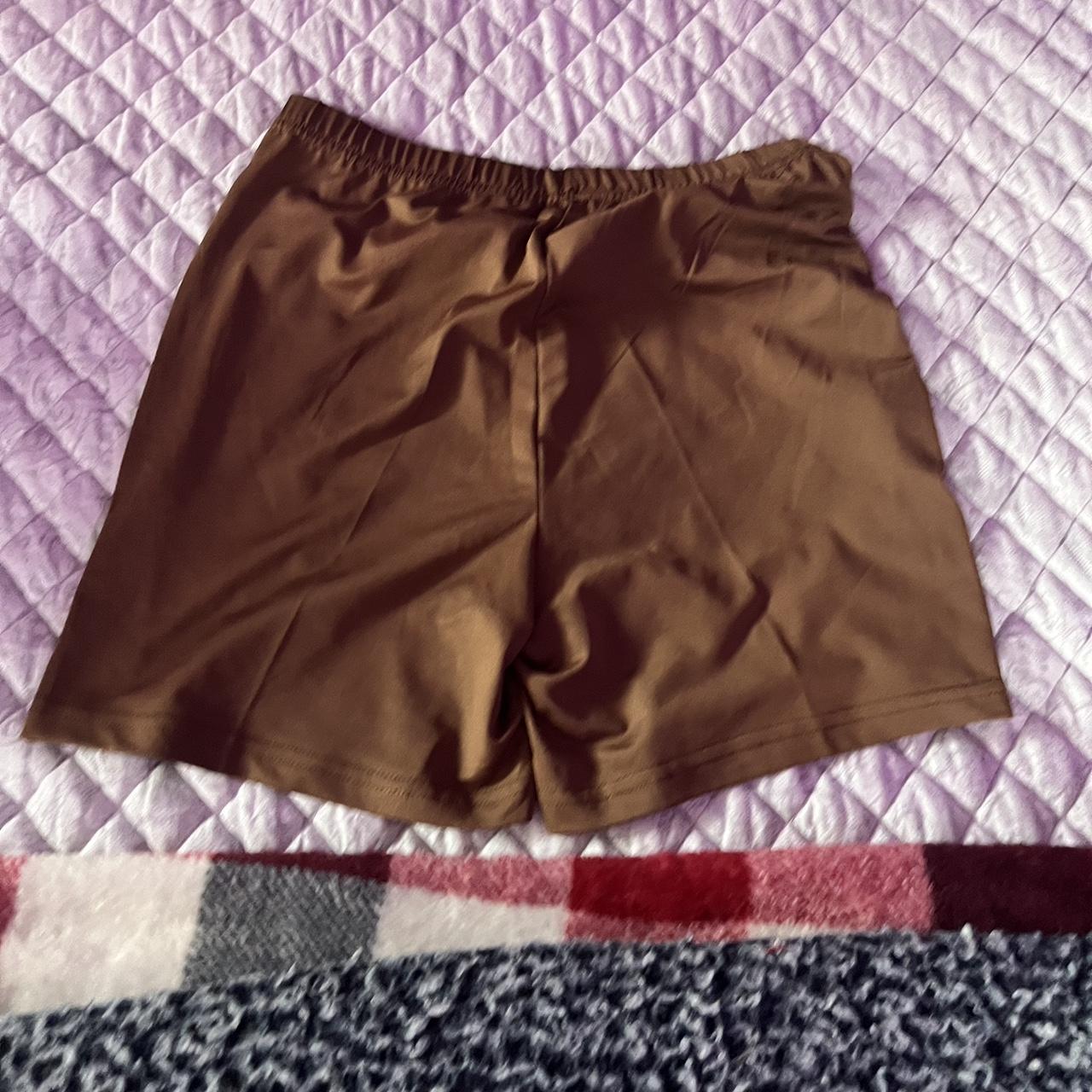 brown biker shorts Depop