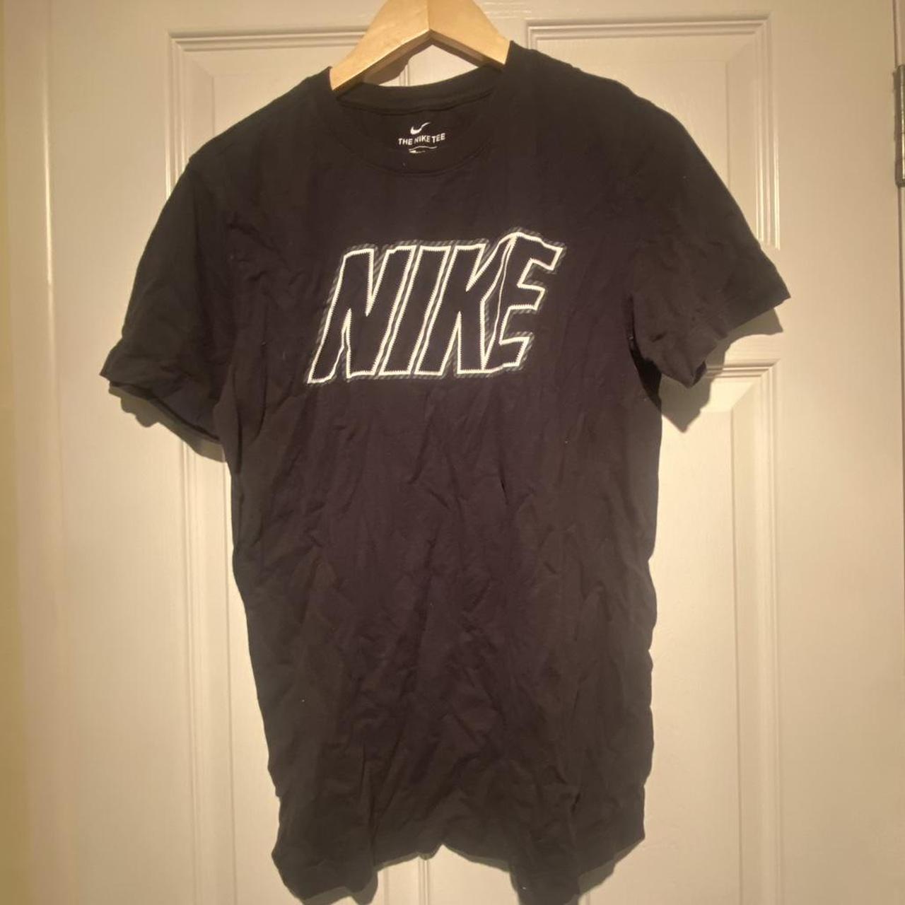 Nike black top Great condition, soft and... - Depop