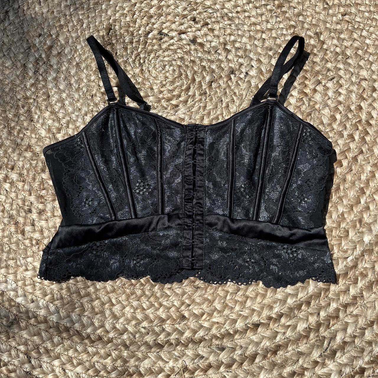 Bras n things black corset. Size 12B/C Depop