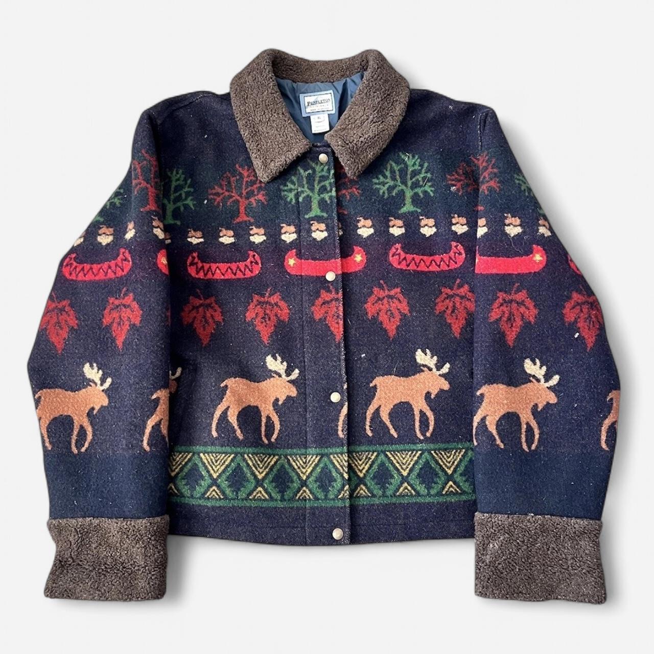 Pendleton Women's Bomber Jacket - Multi/Navy - XL… - image 1