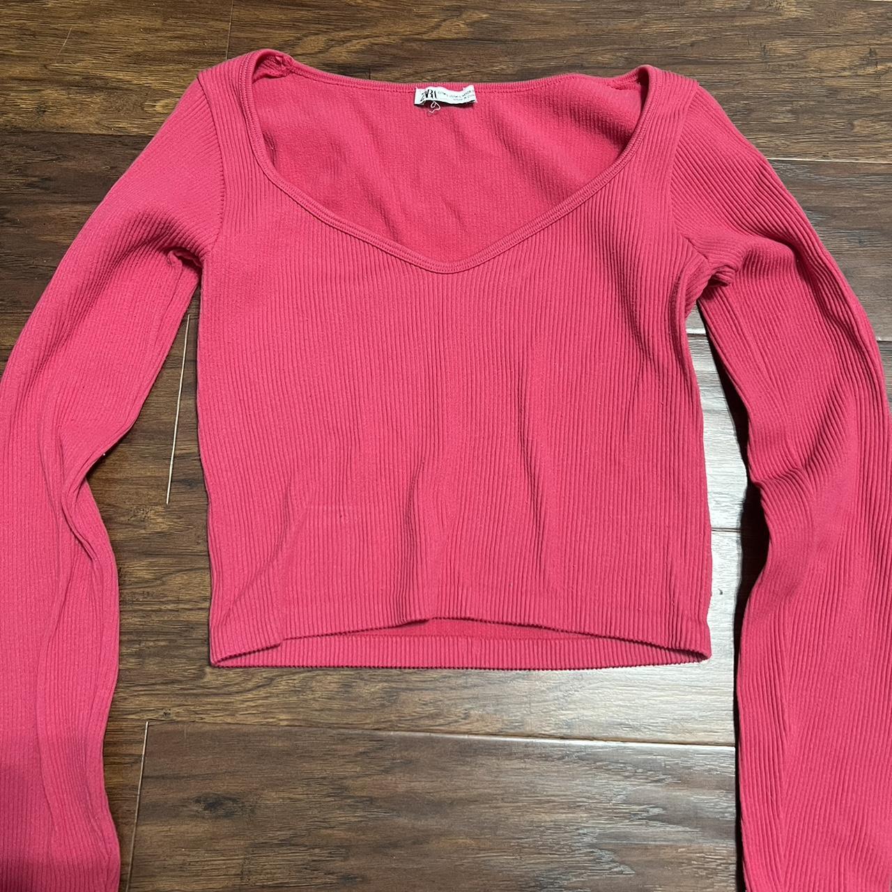 Zara long sleeve crop top Depop