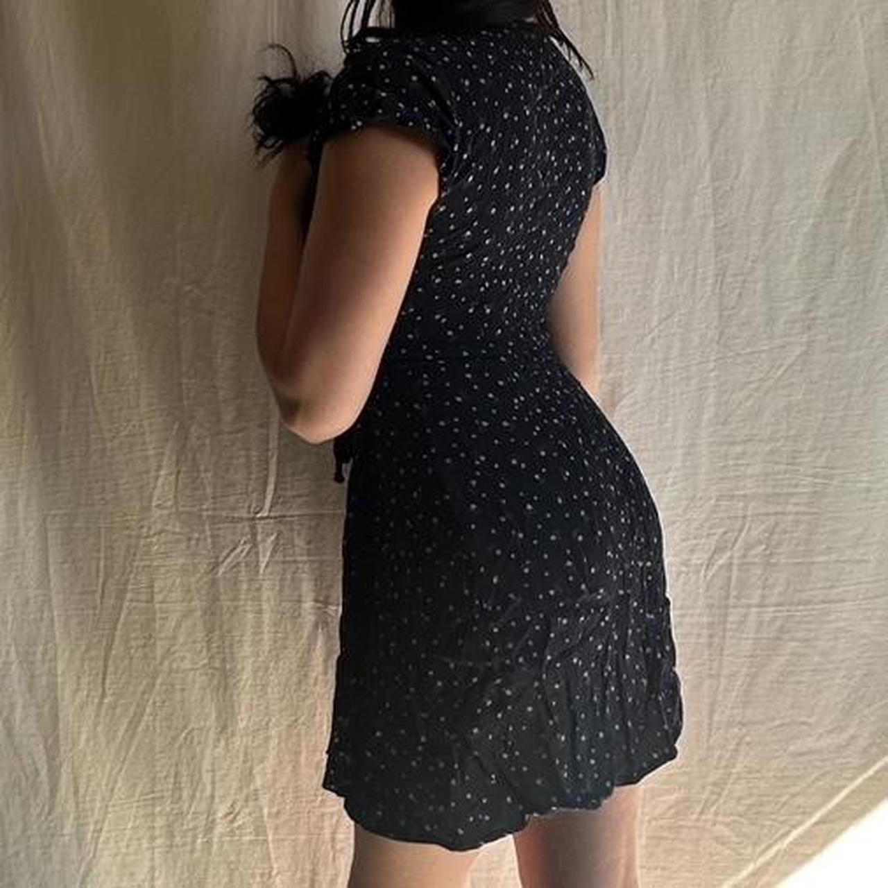 Navy Brandy Wrap Dress size one size floral... Depop