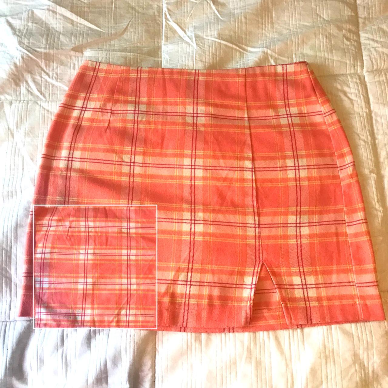 Size 12 Wild fable pink plaid pencil mini... - Depop