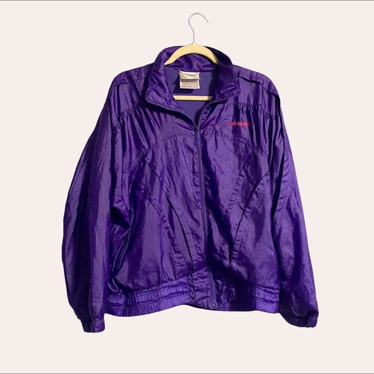 🔥 Adidas vintage early 90s purple windbreaker 🔥... - Depop