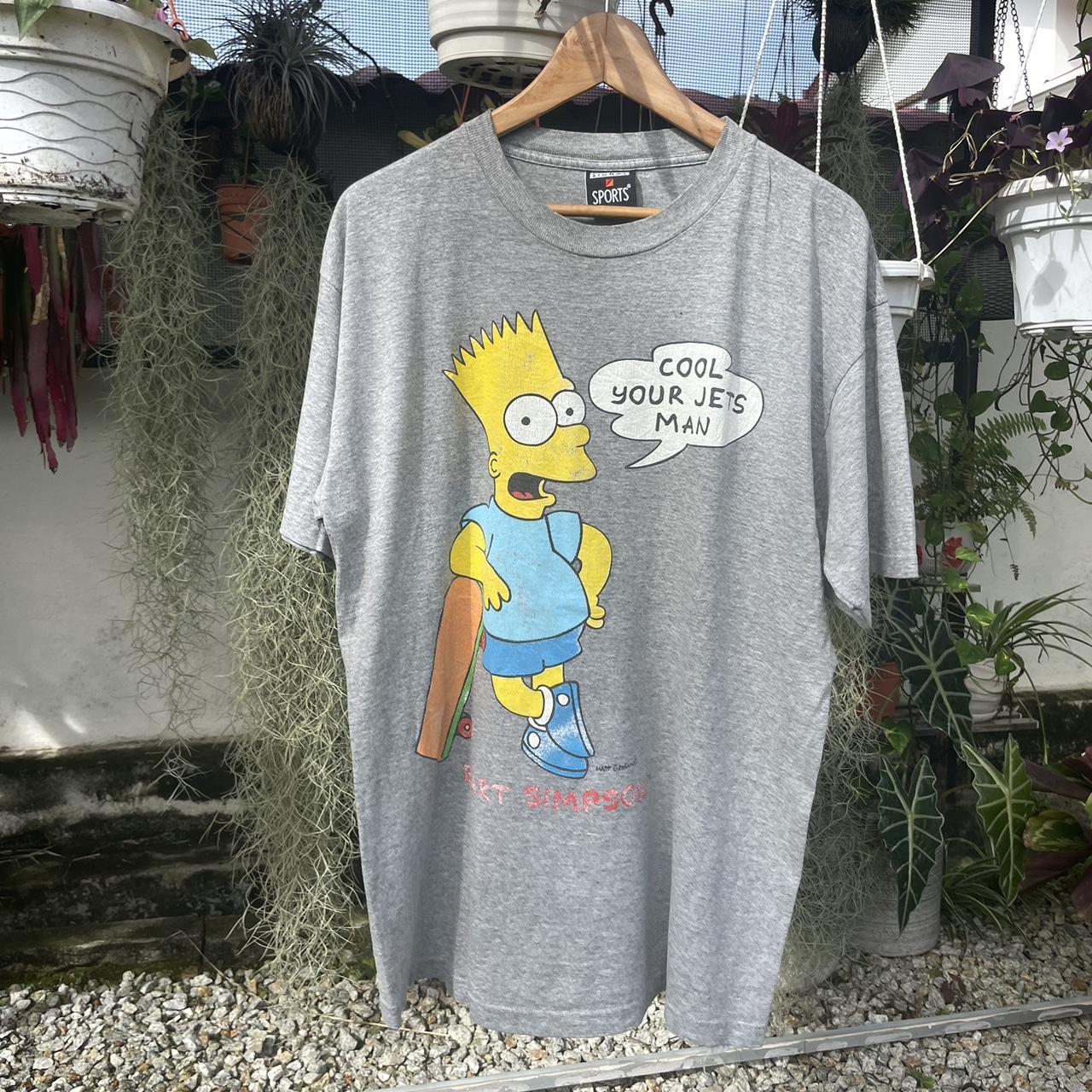 Vintage 90s Bart Simpson ' Cool Your Jets Man! ' Tee - Depop