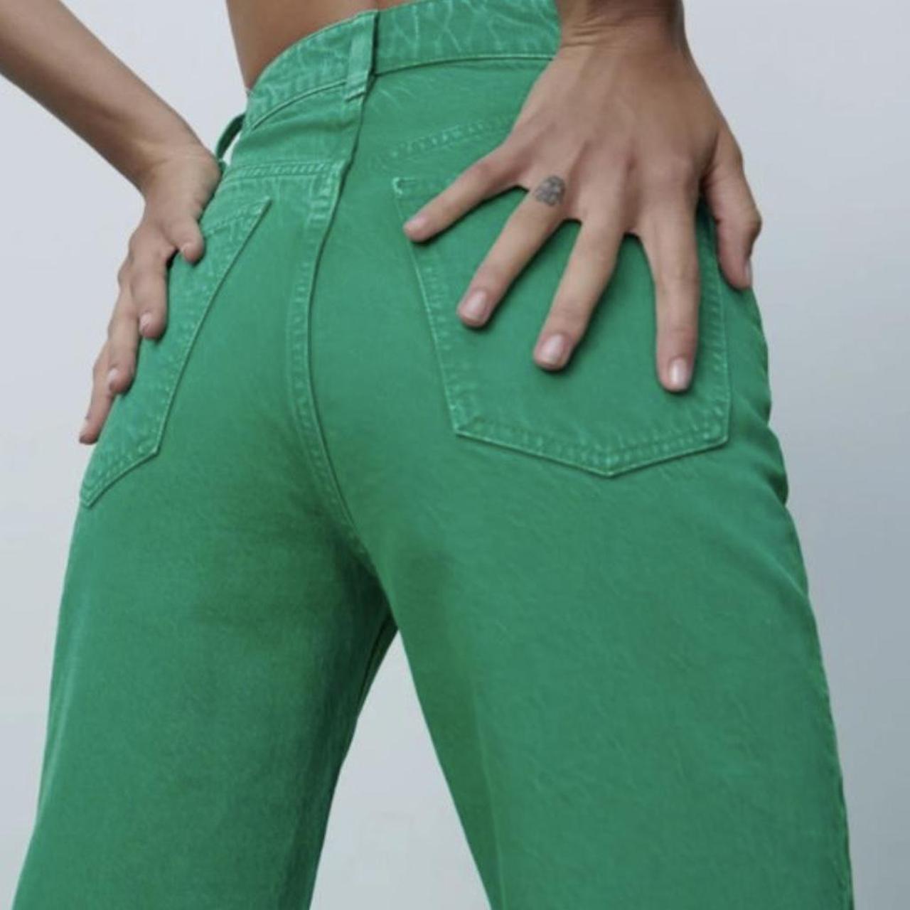 Zara Green Wide Leg Pants , - PERFECT fitting high