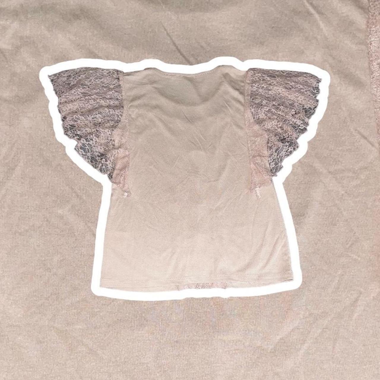 AXES FEMME pink lace butterfly sleeve top 🩰Delicate... Depop