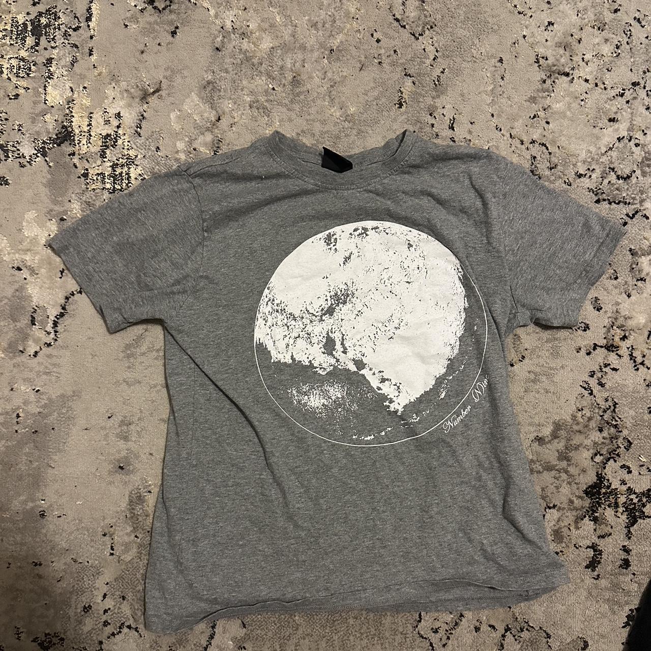 Number (N)ine Men's Grey and White T-shirt | Depop