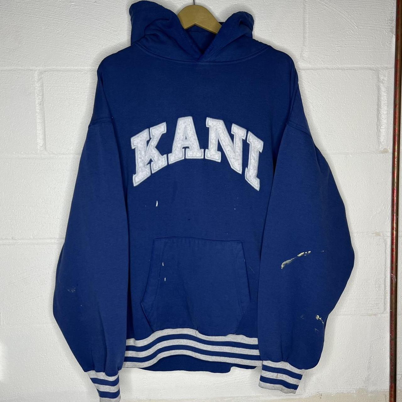 Karl Kani Men's Blue and White Hoodie (2)