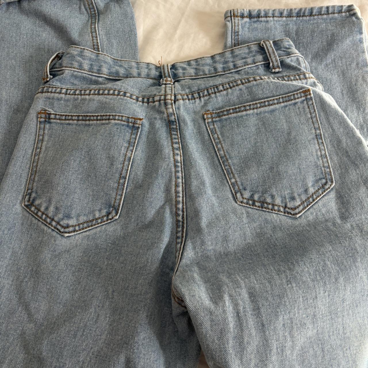 Baggy light wash denim jeans from SHEIN size small-... - Depop