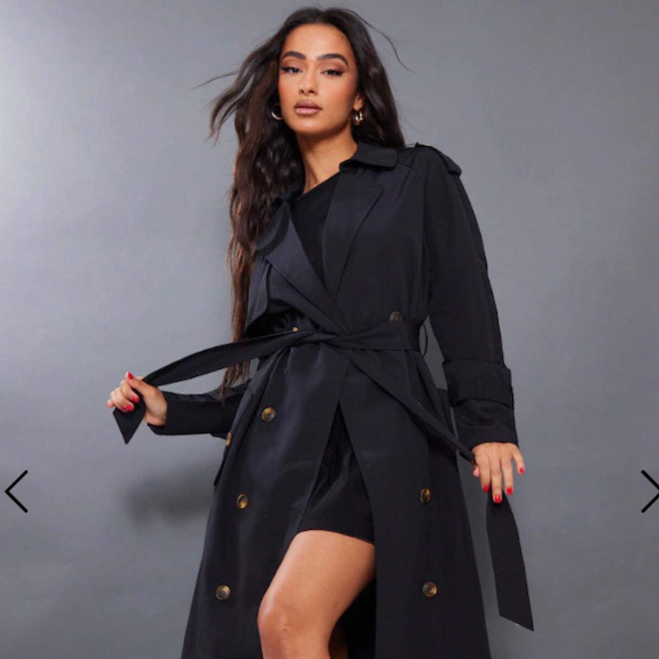 PRETTYLITTLETHING apologetic trench coat