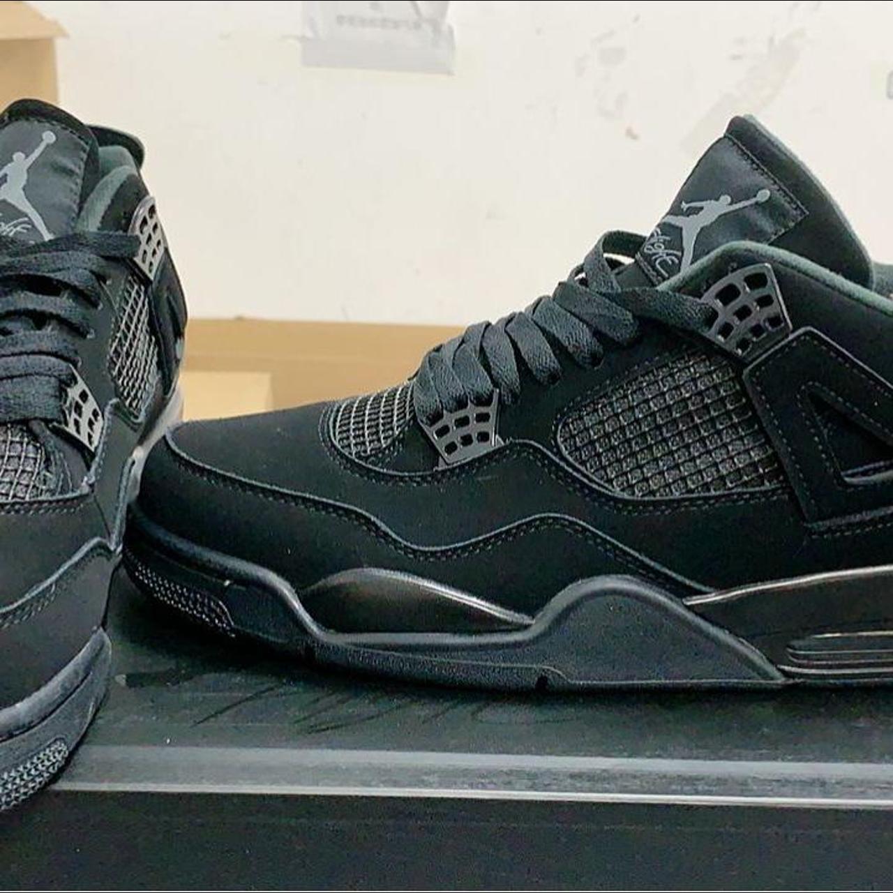 womens black cat jordan 4