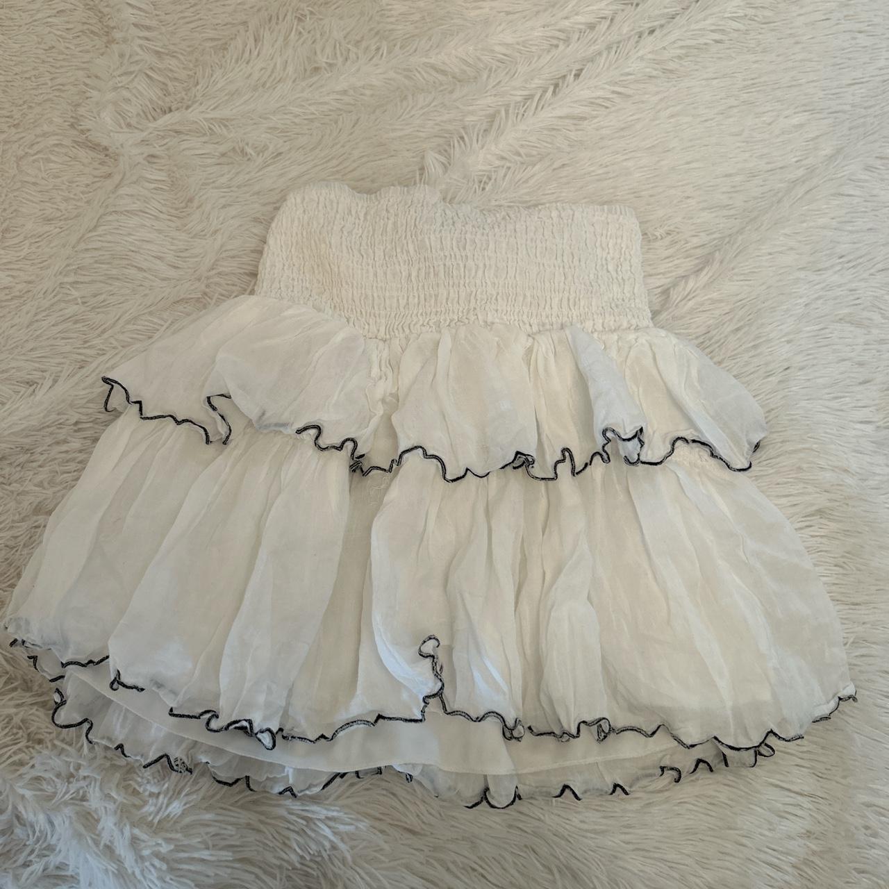 Super cute summer white frilly skirt from a small... - Depop