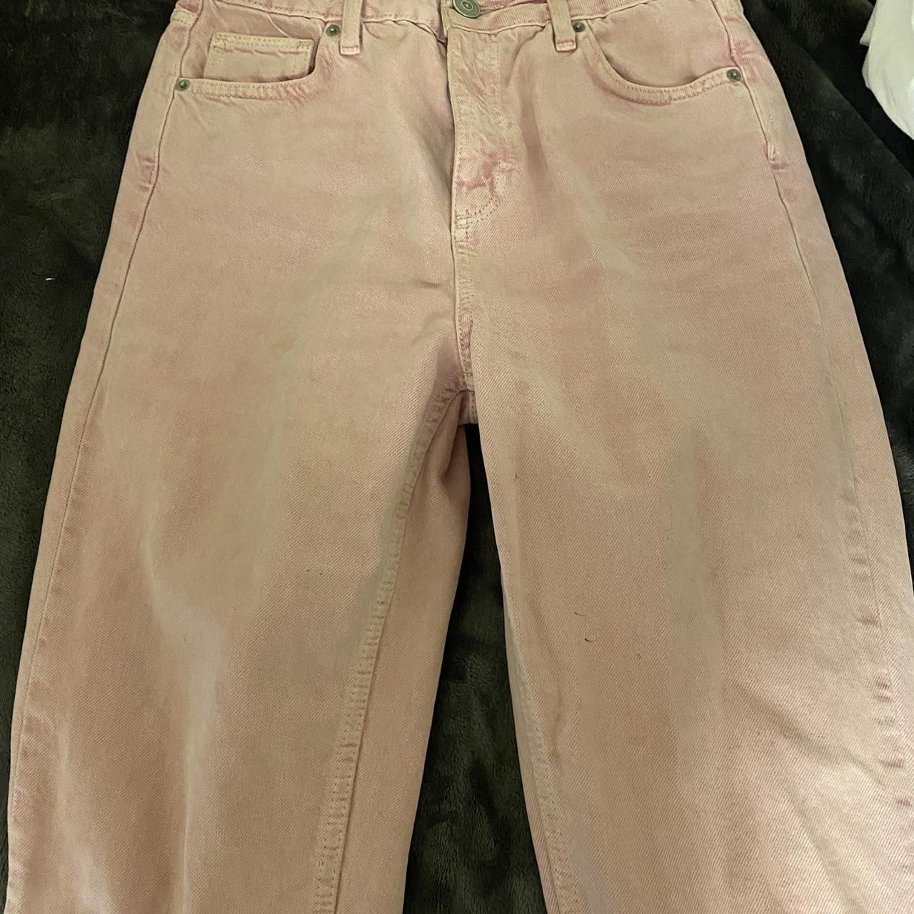 Pink urban outfitters jeans, light stain but not... Depop