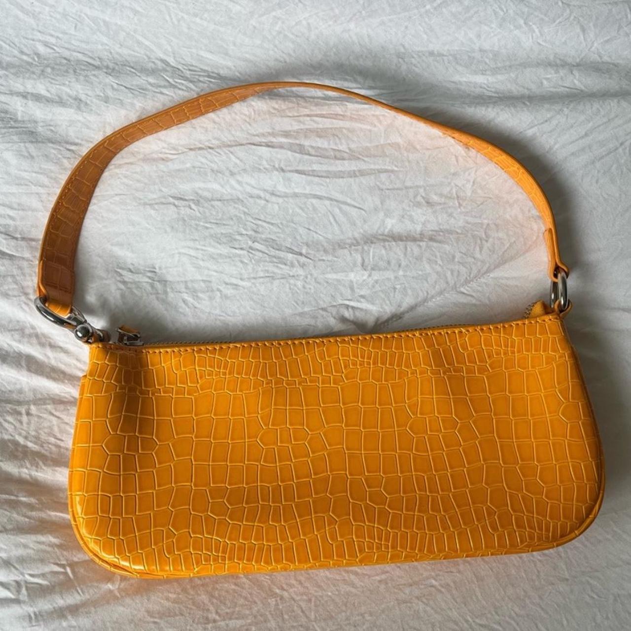 Bright orange croc shoulder purse Depop