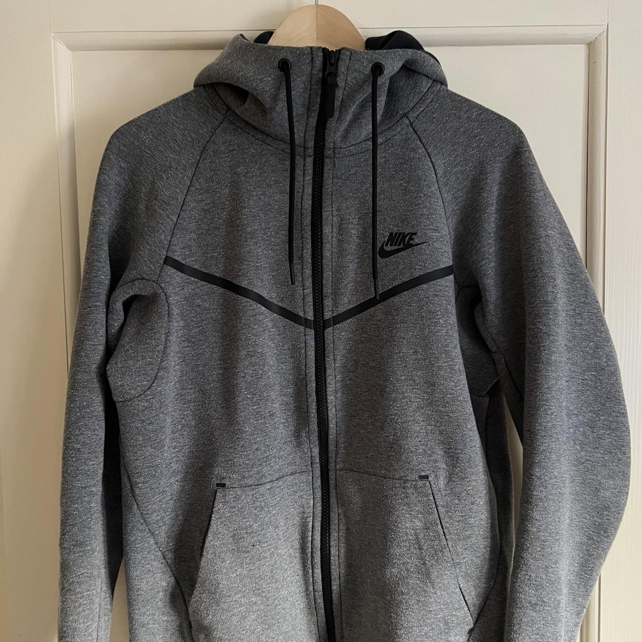 Nike Dark Grey Tech Fleece Jacket Size Small... Depop