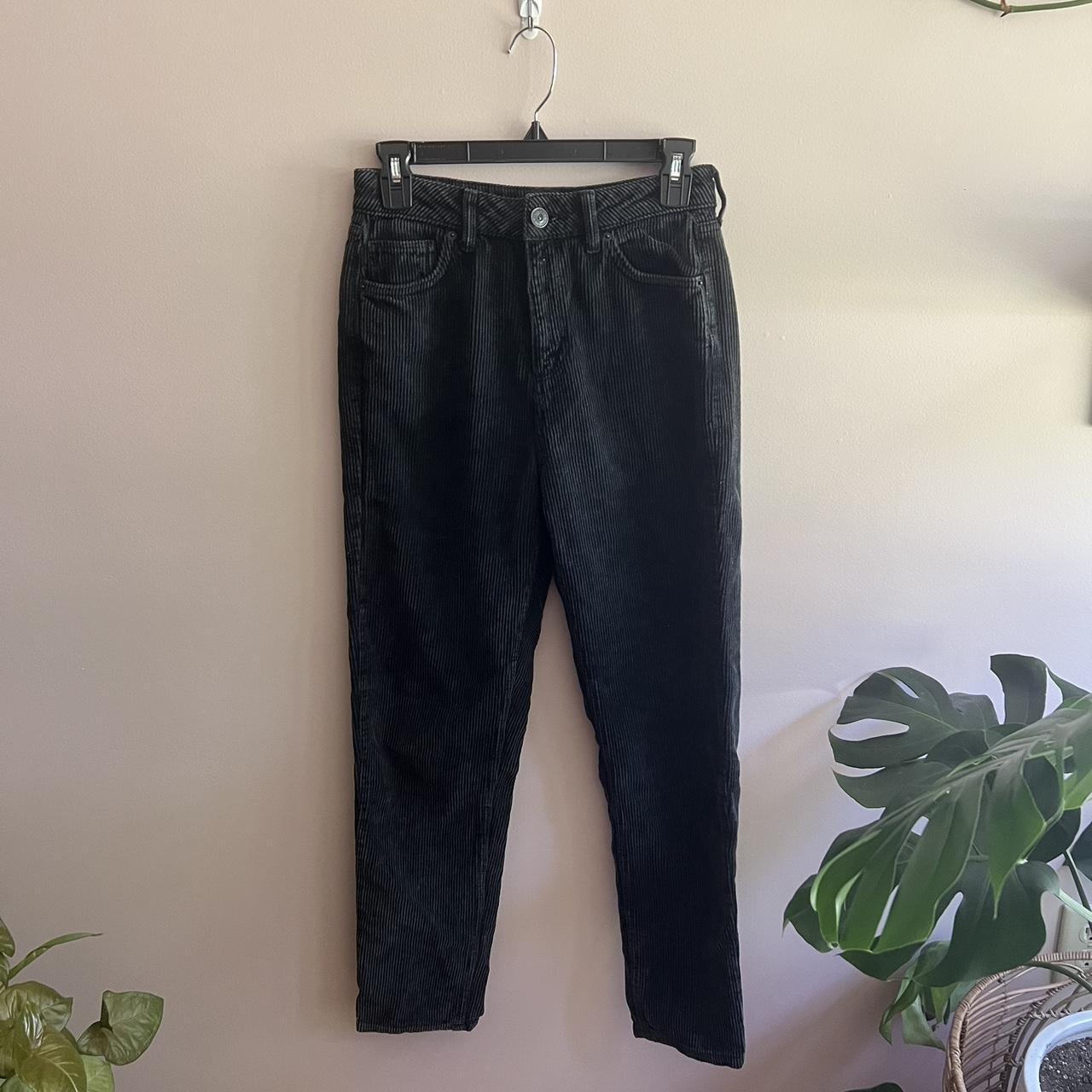 Urban Outfitters BDG Acid Corduroy High-Waisted Mom Jeans Black