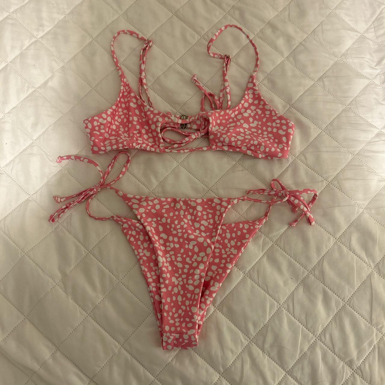 Pink Shein bikini size medium. Barely worn. #bikini... - Depop