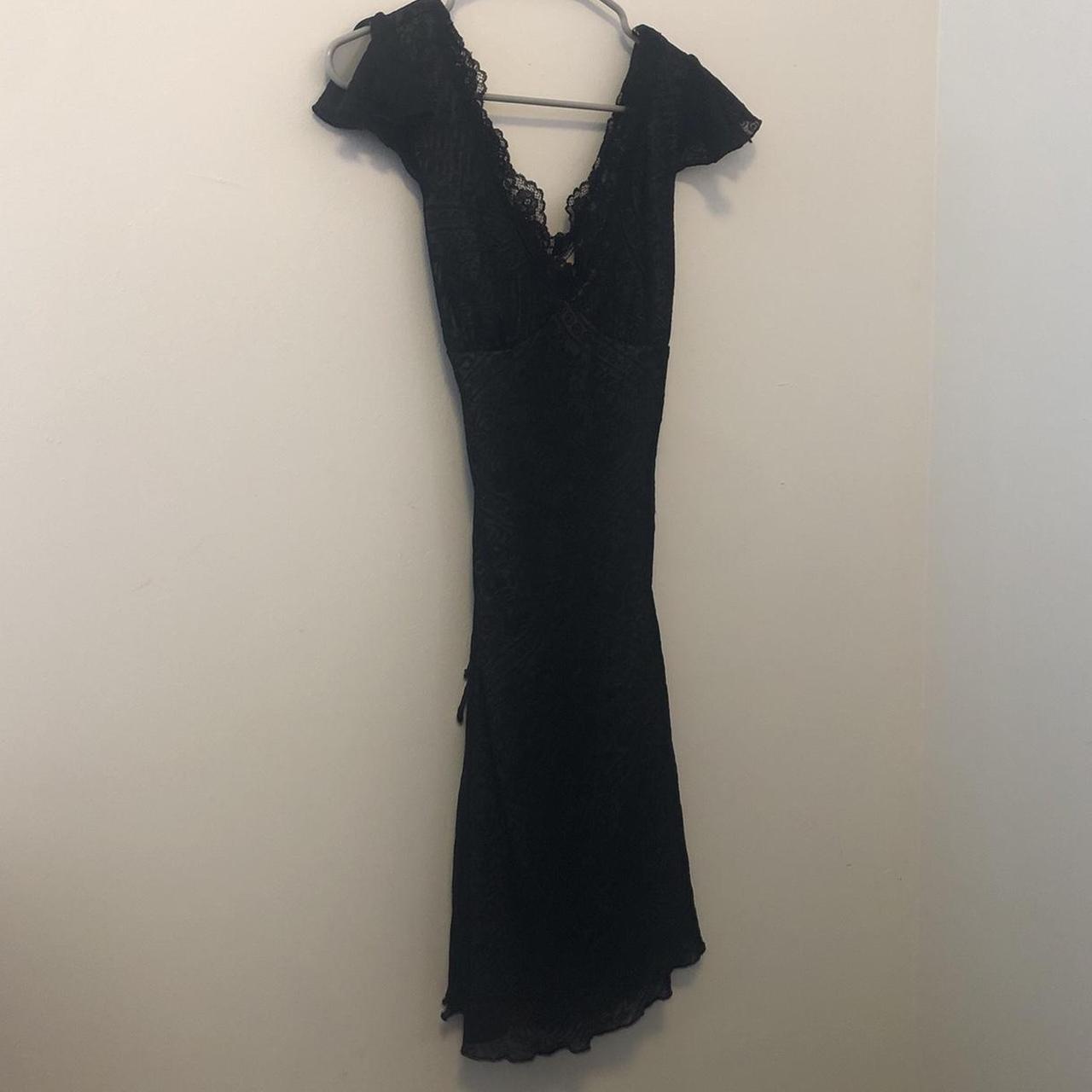 gorgeous true vintage black lace dress by made in... - Depop