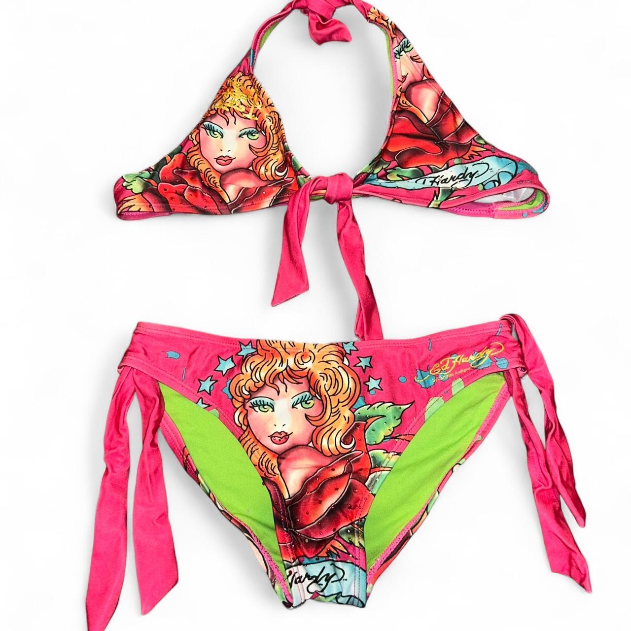 Pink ed-hardy-bikini - Depop