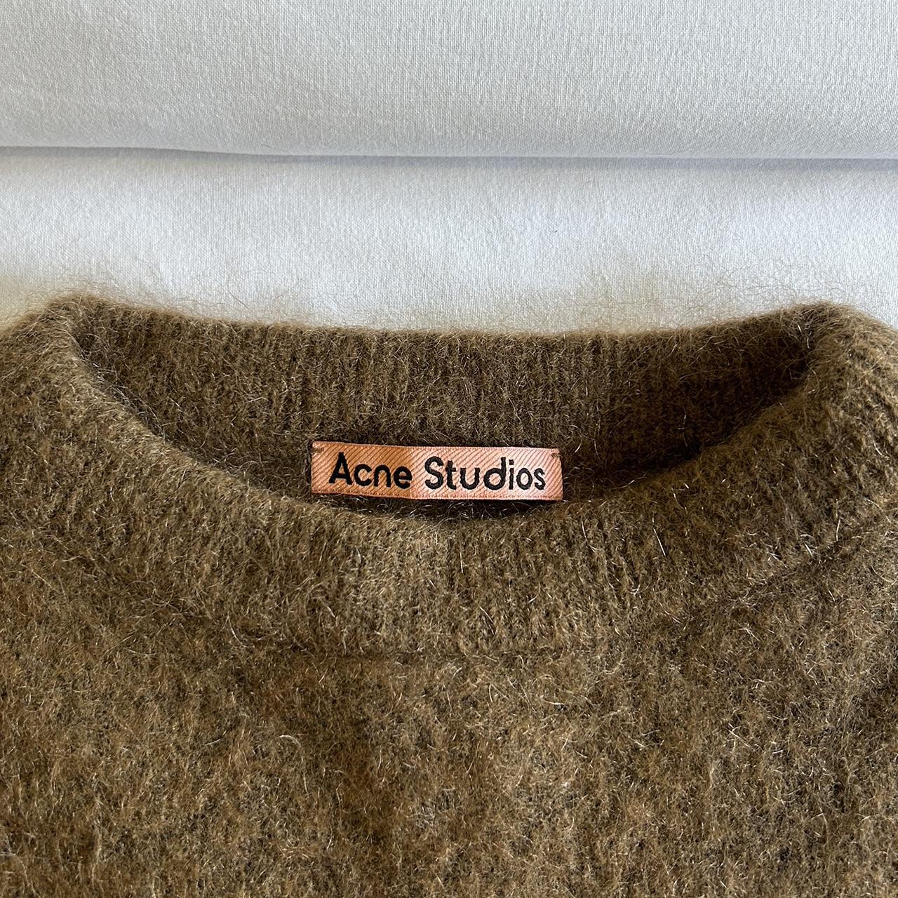 Acne Studios brown wool and mohair oversized sweater... - Depop