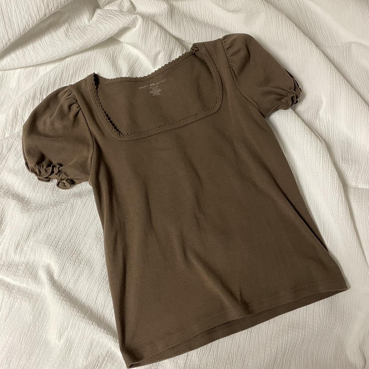 Brandy Melville Women's Brown Croptop Depop