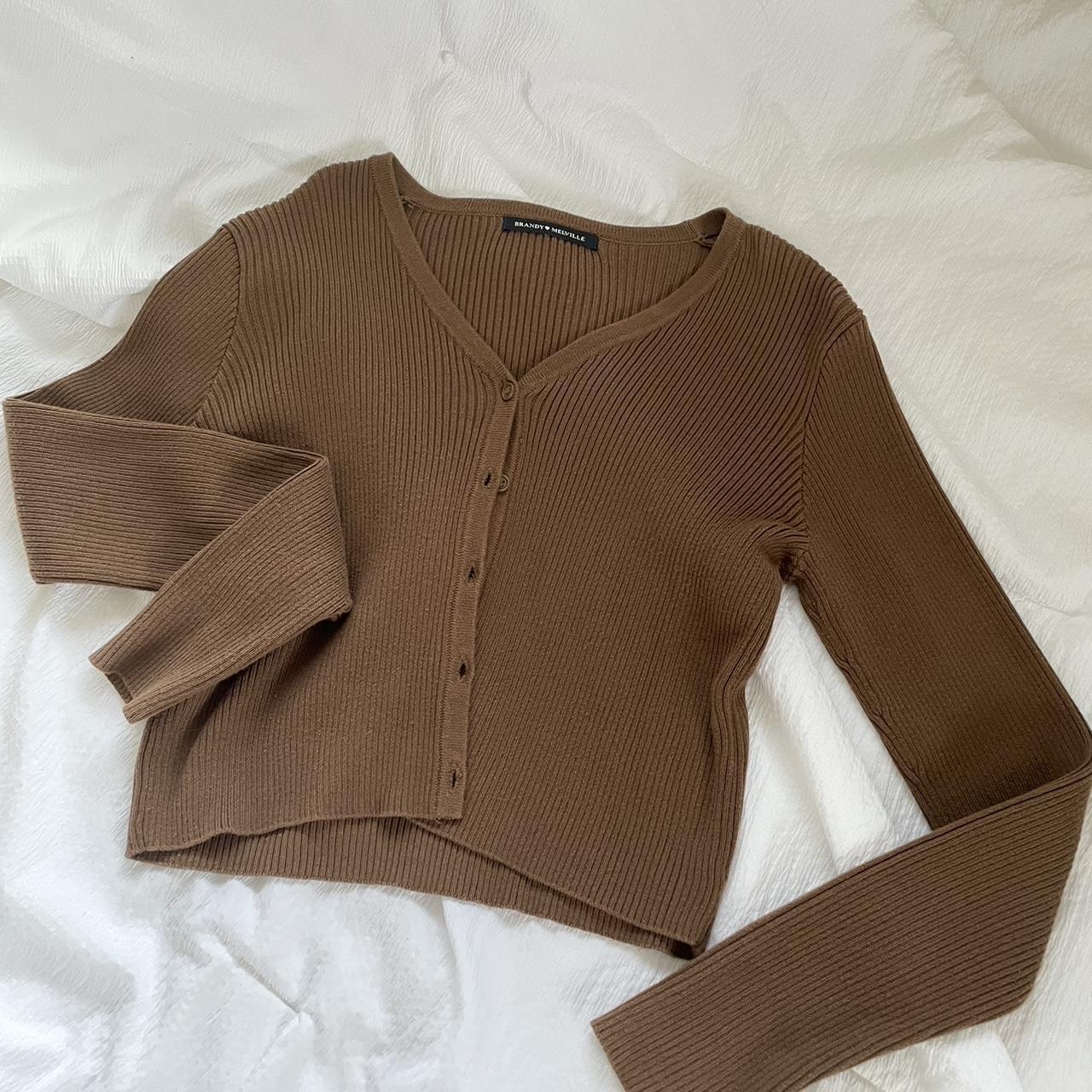 Brandy Melville Women's Brown Cardigan Depop