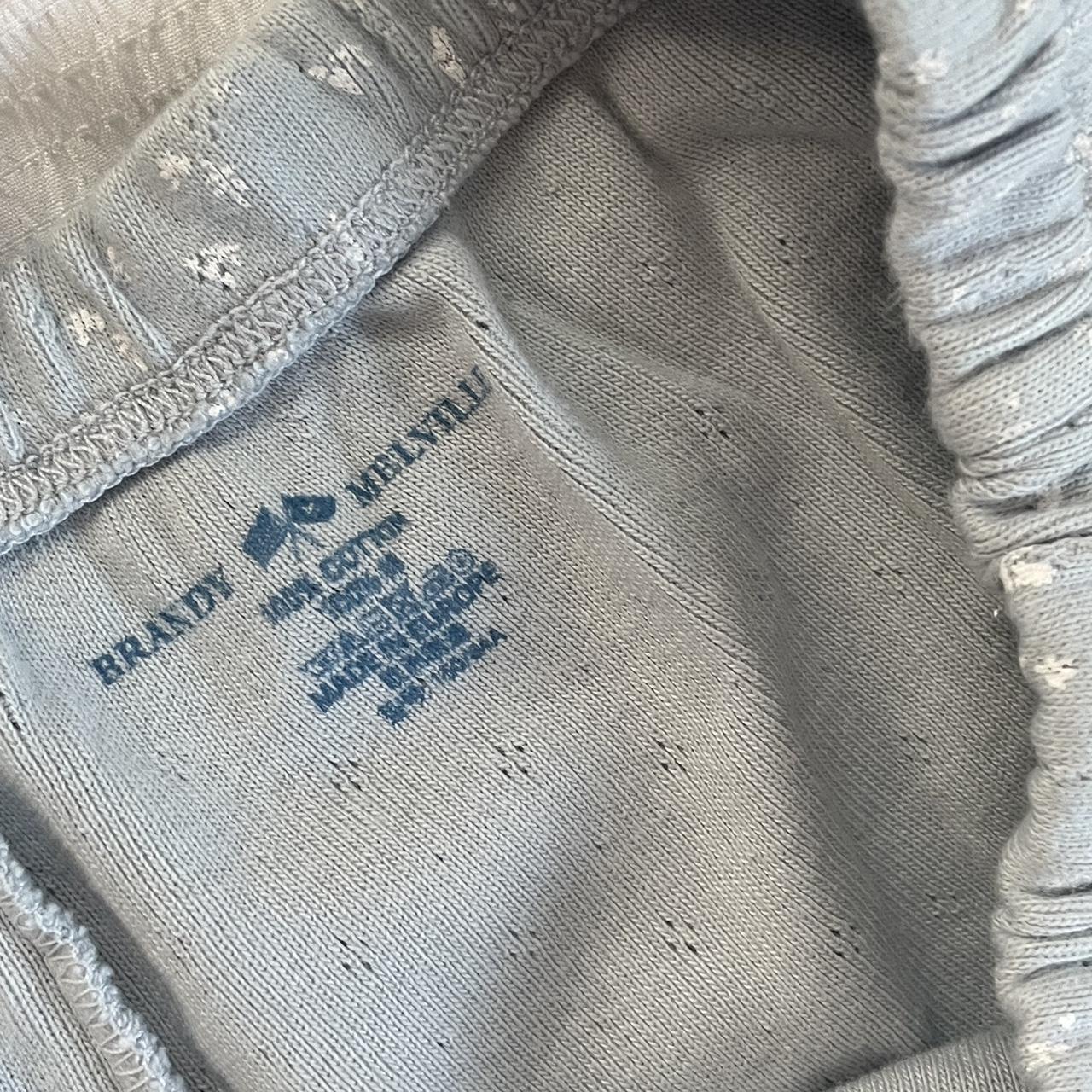 Brandy Melville Women's Blue and White Shorts Depop