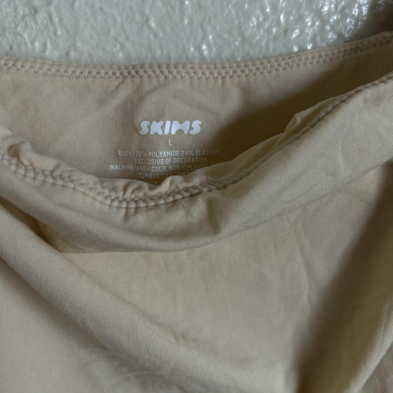 skims cream bodysuit ! - size L - never worn ! - no... - Depop