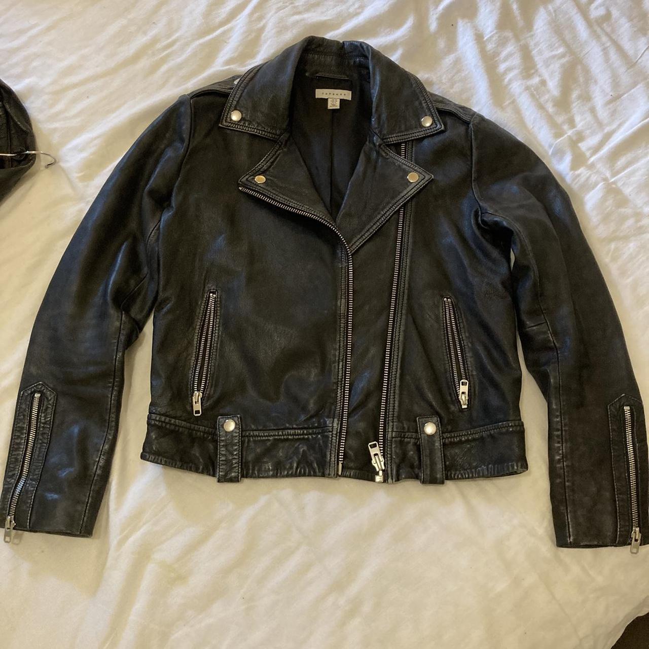 Topshop buttery soft real leather jacket Some slight... - Depop