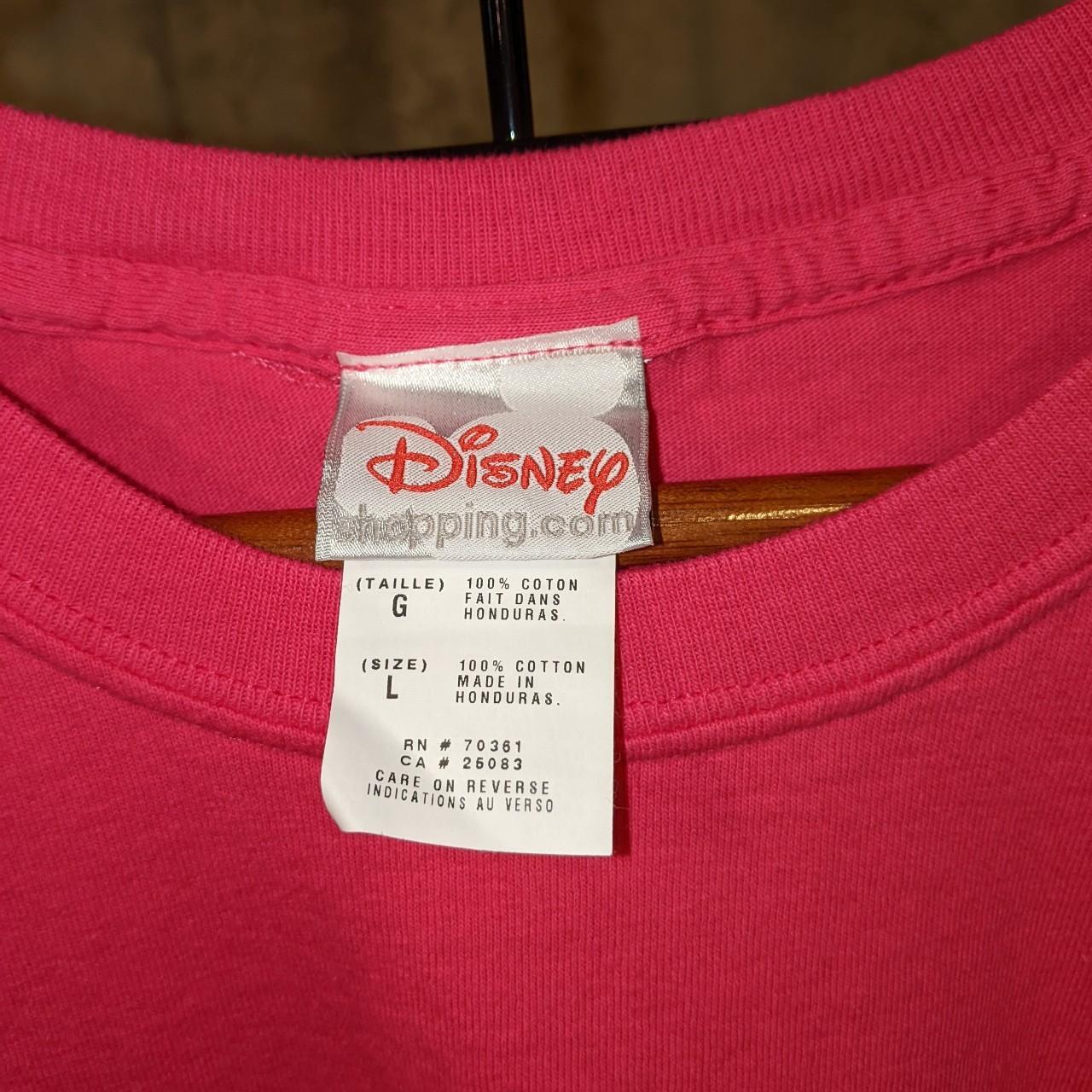 Description: Y2K Disney spell out shirt, dark pink... - Depop