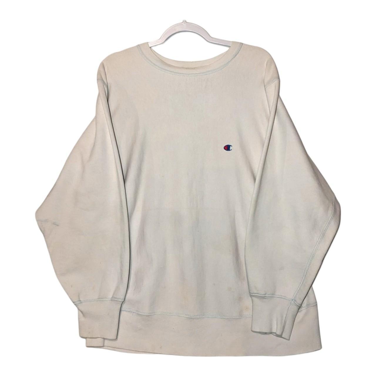 Cream champion crewneck hot sale