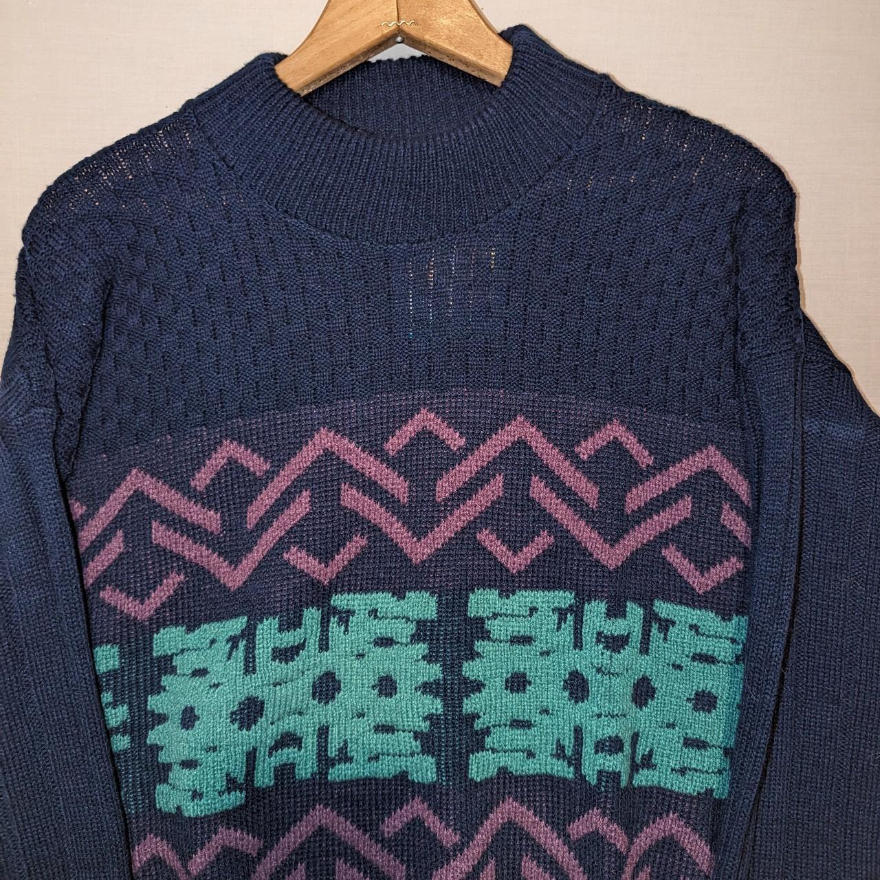 Description S Gitano Tribal Design Knit Sweater Depop