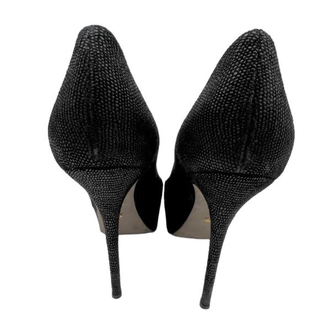 Sergio Rossi Cachet Peep Toe deals Textured Black Platform Stilleto Pump - 39/ 9