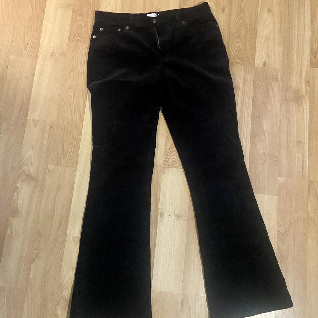 Calvin Klein corduroy pants Navy blue/black Size... - Depop