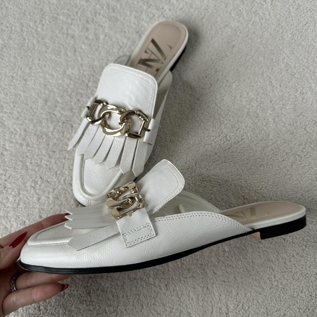 Zara tassle loafers with gold buckle. Sold out. Depop