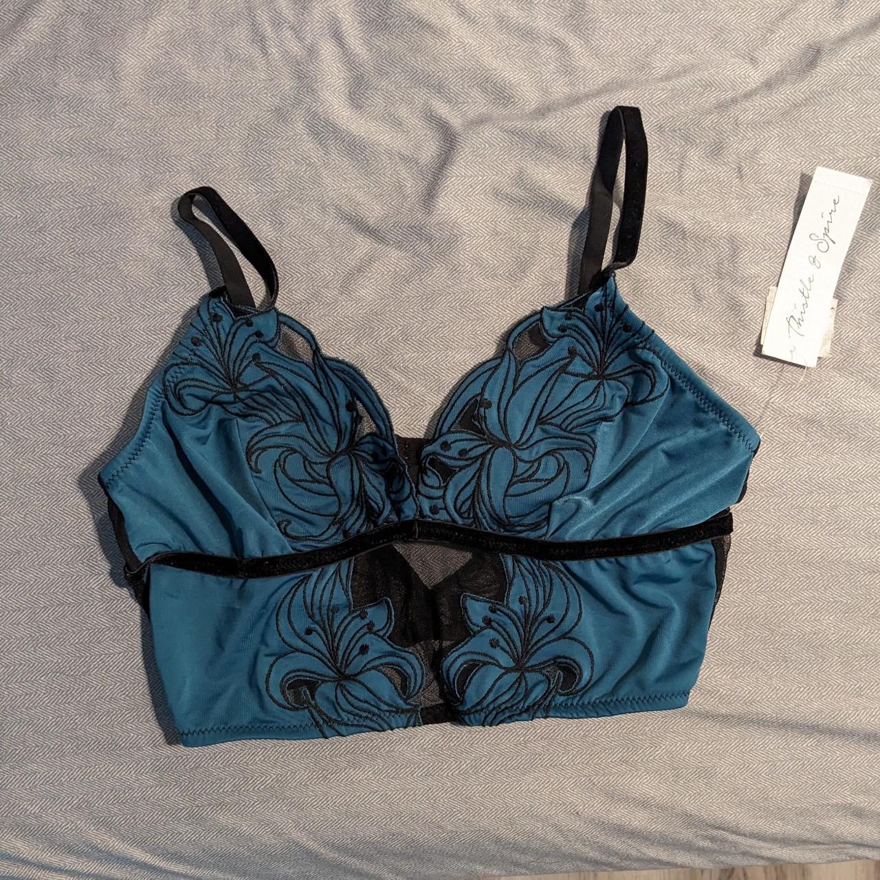 THISTLE AND SPIRE Women's Black and Blue Bra (2)