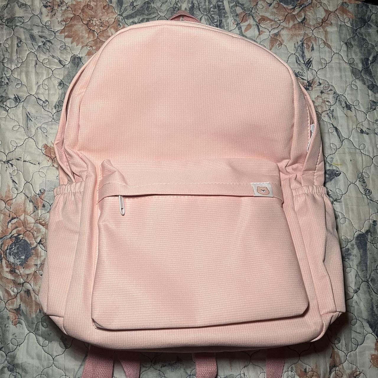 pink eagerrich backpack ♡ measurements 16.9 in.... Depop