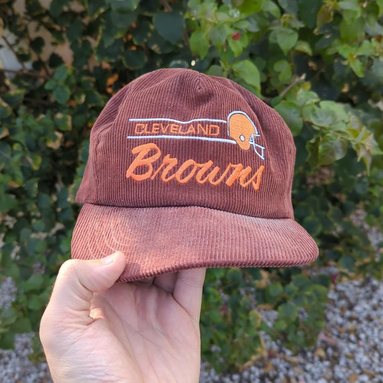 Vtg Cleveland Browns Annco Corduroy Snapback Hat NFL