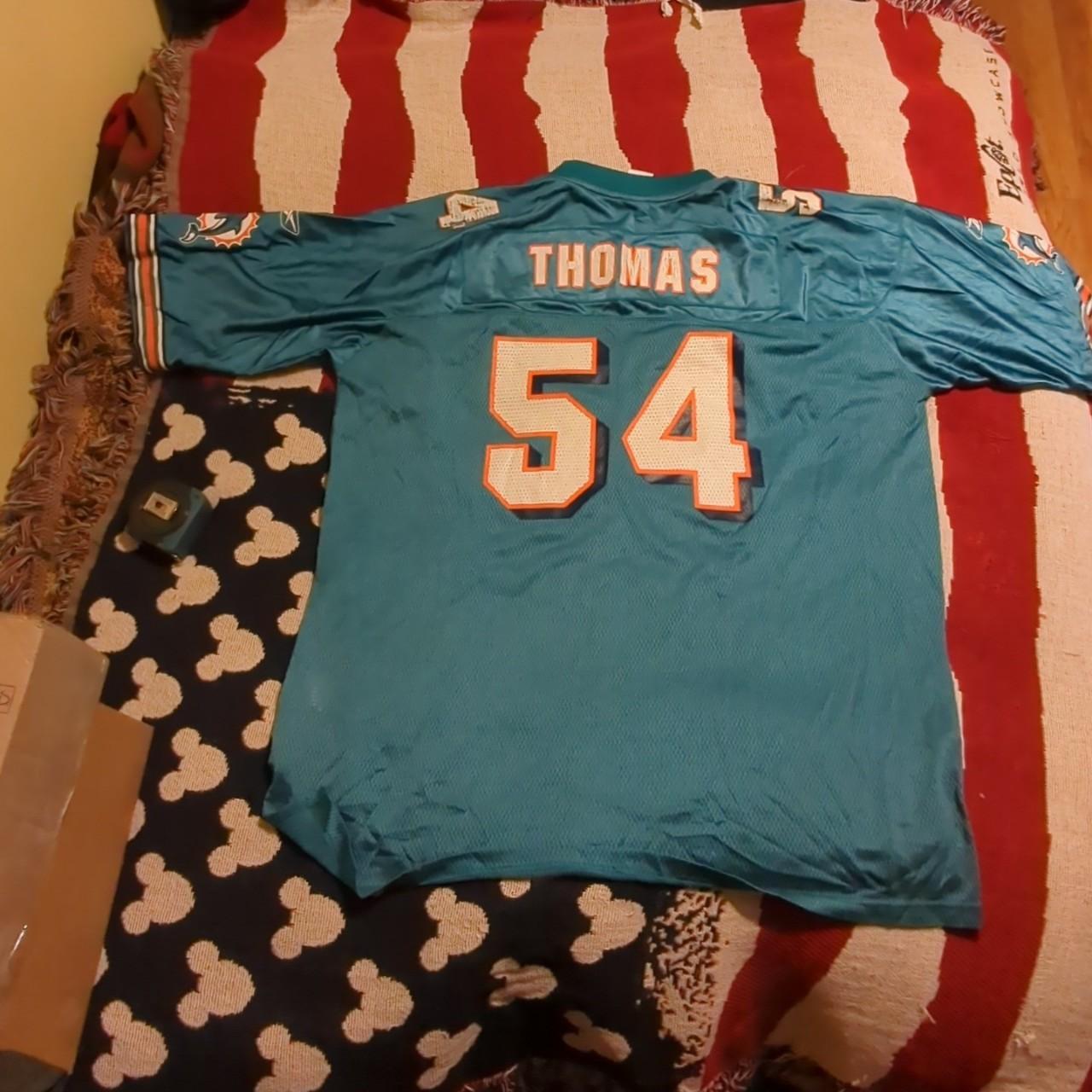 Vintage Zach Thomas #54 Miami Dolphins Puma NFL - Depop