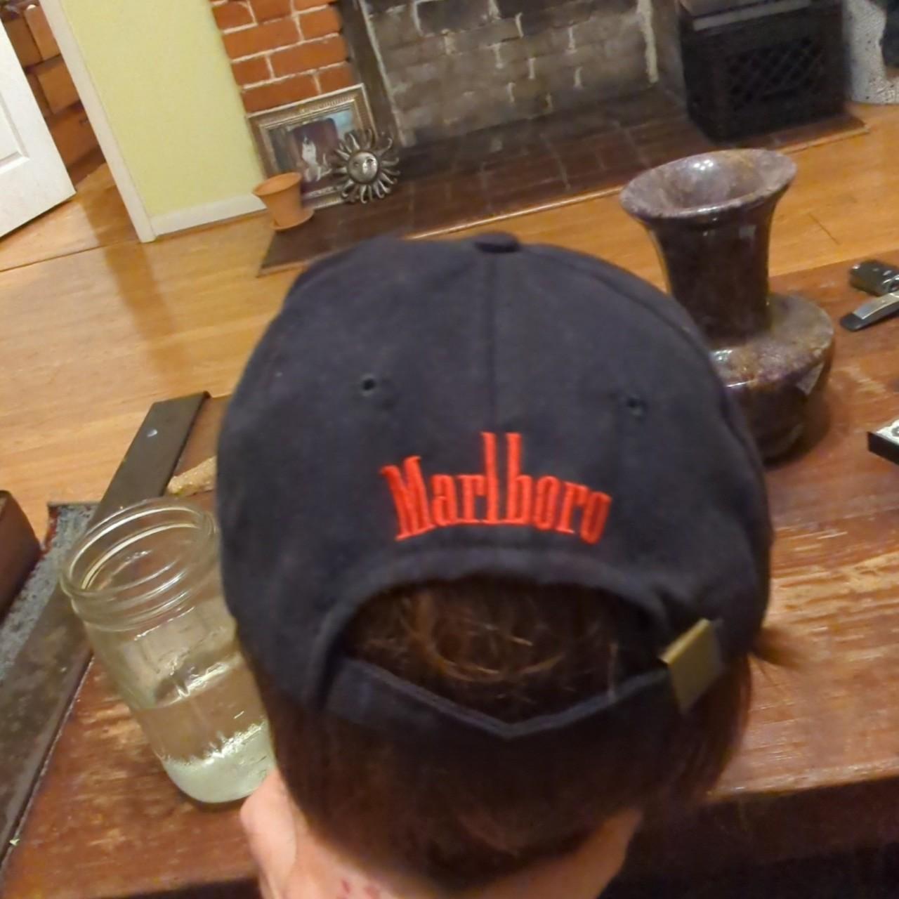Marlboro Man Mens Trucker Hat Black Snapback Vintage - Depop