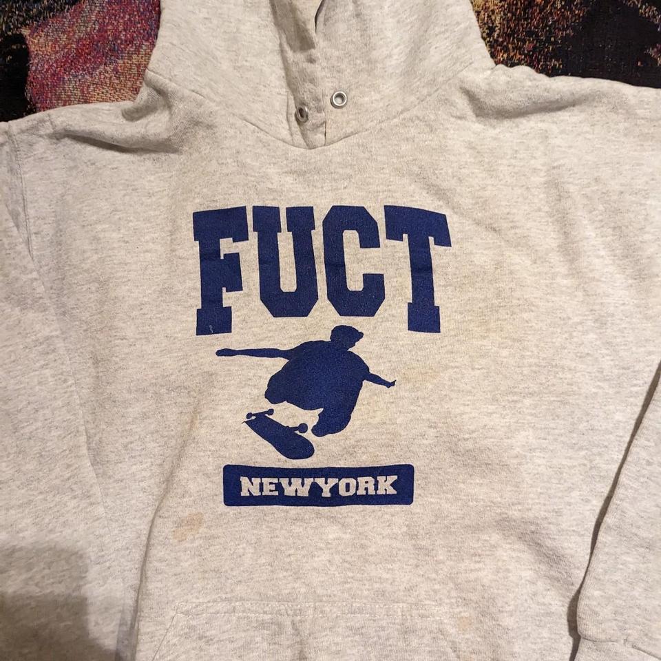 Vintage 90s FUCT NYC Skateboard Skate Hoodie... - Depop