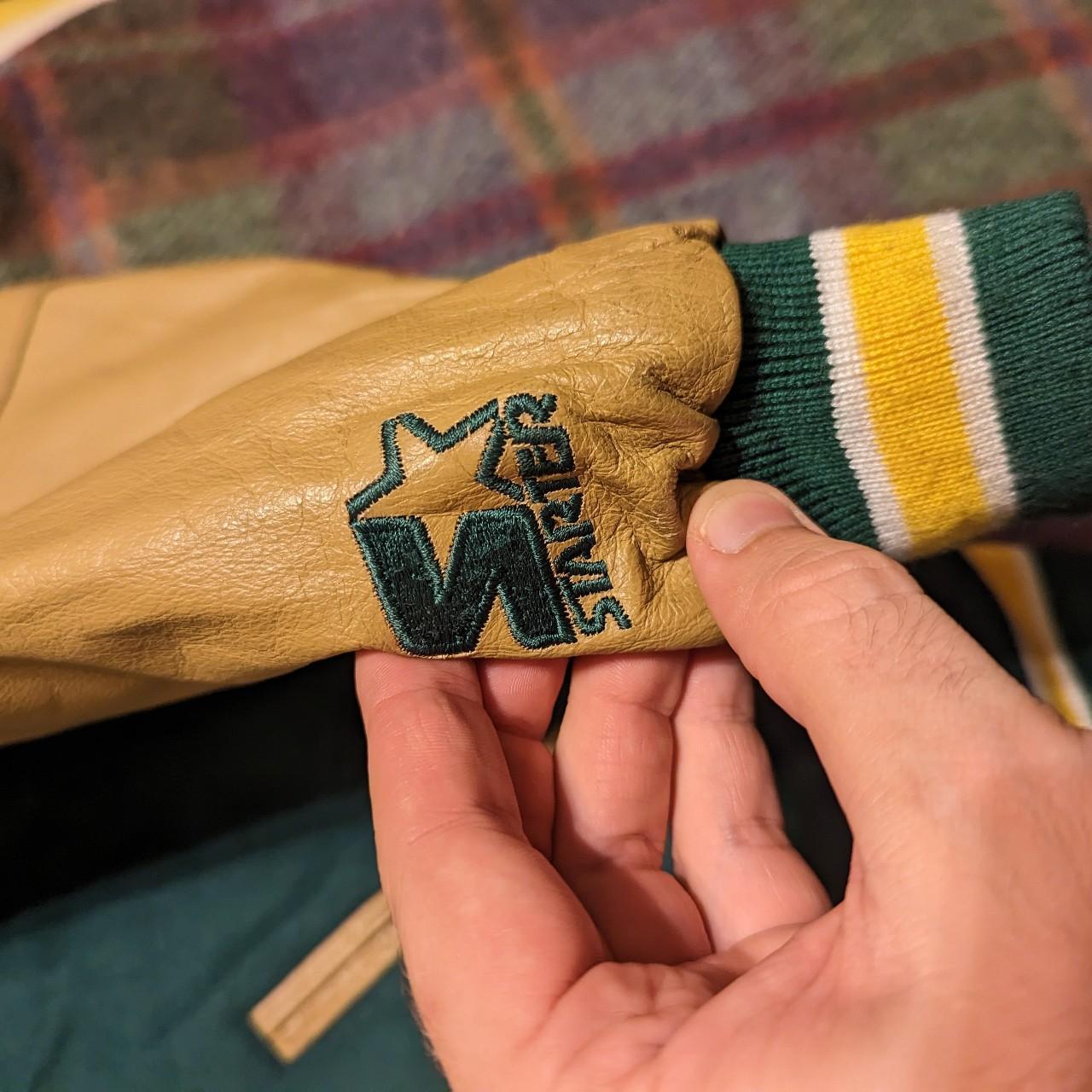 Vintage Green Bay Packers leather jacket Was my - Depop