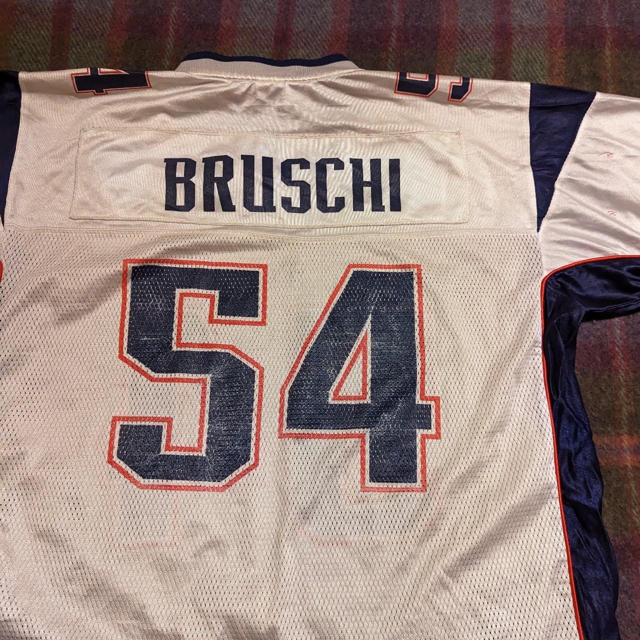 Vintage Tedy Bruschi New England Patriots navy - Depop