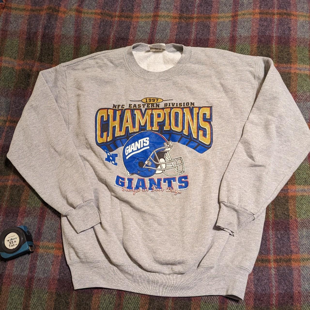 Vintage Lee Sport NFL New York Giants Gray Sweatshirt Size Medium