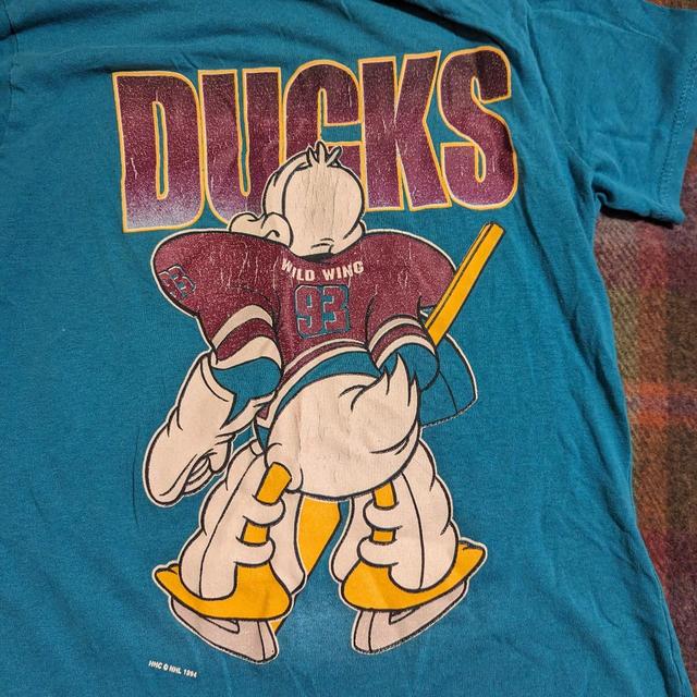 Vintage 1994 Mighty Ducks Animated Wild Wing Shirt - Depop