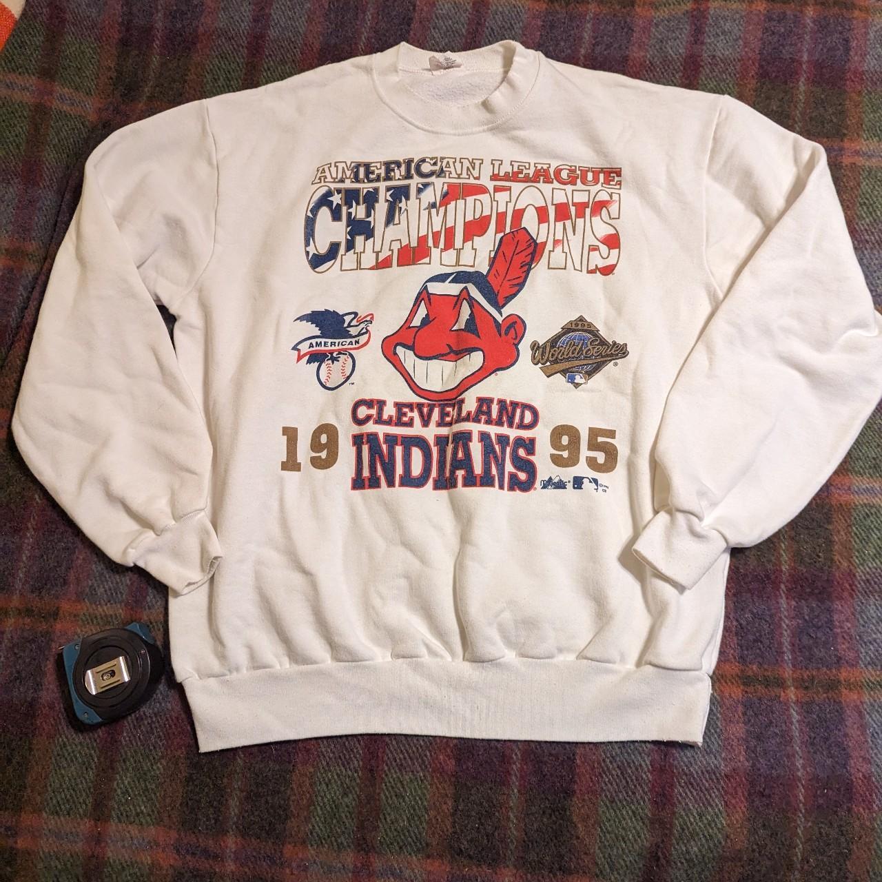 vintage 90s Cleveland Indians 1995 World Series - Depop