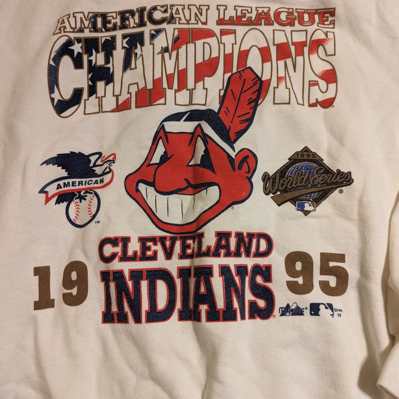 vintage 90s Cleveland Indians 1995 World Series - Depop