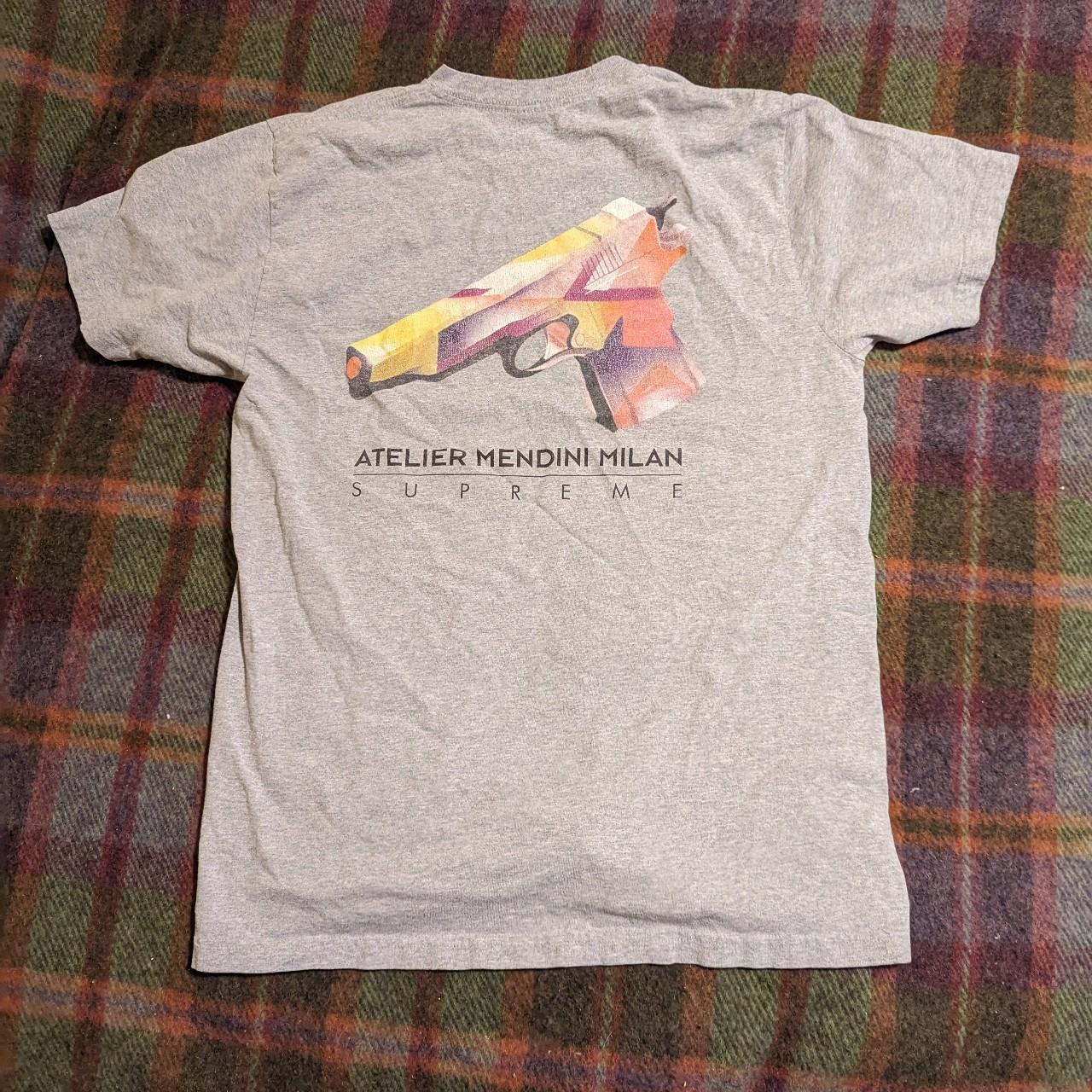 Supreme SS16 Atelier Mendini Milan gun tee Shirt L gray Depop